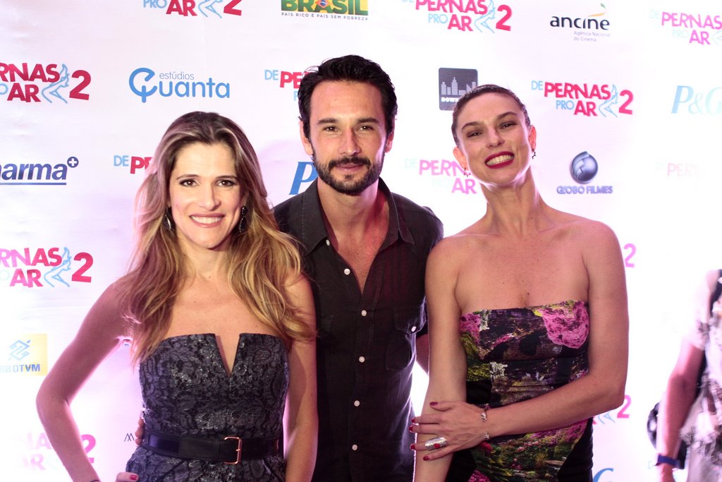 Ingrid Guimarães, Rodrigo Santoro e Maria Paula em pré-estreia de filme no Rio