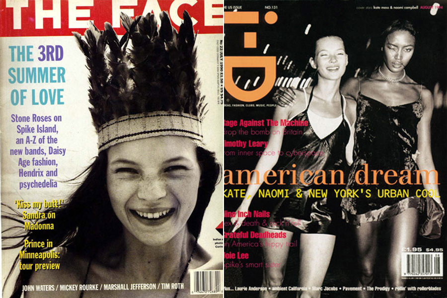 Kate Moss completa 25 anos de carreira em 2013. Ela estampou sua primeira capa aos 16 anos, em julho de 1990. Quatro anos depois, a top estrelou a edição de agosto da i-D Magazine ao lado de Naomi Campbell