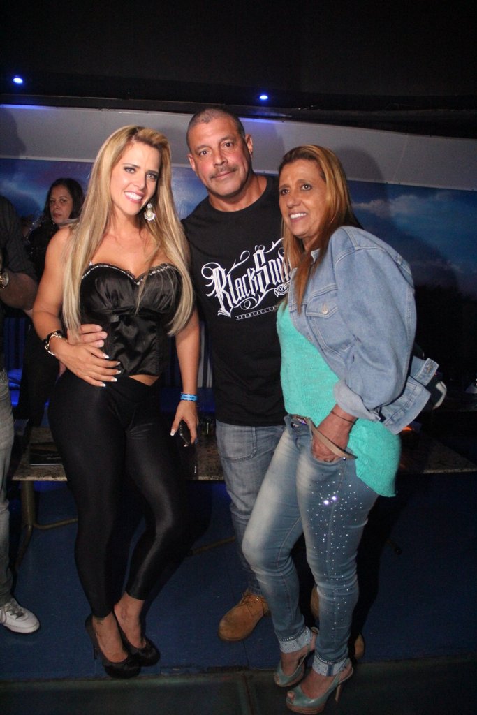 Denise Rocha, Alexandre Frota e Rita Cadilac em São Paulo. 