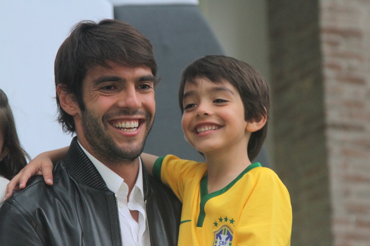 Kaká e filho Luca