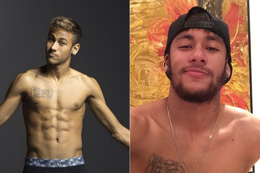Neymar Jr tatuou a frase 'Toda arma e toda língua, bola que é sua, que não é sua' em homenagem ao pai, que também se chama Neymar, por causa dos conselhos dele