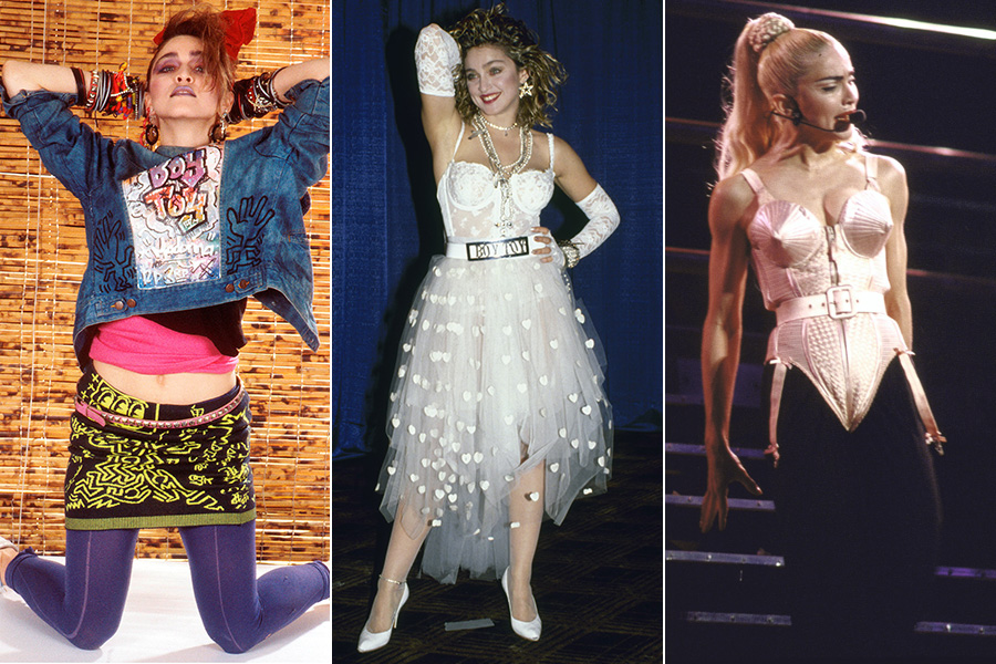 Desde o início da carreira, Madonna experimentou com o estilo: looks coloridos, vestido branco em "Like a Virgin" e o sutiã cônico criado por Jean Paul Gaultier para a turnê Blonde Ambition