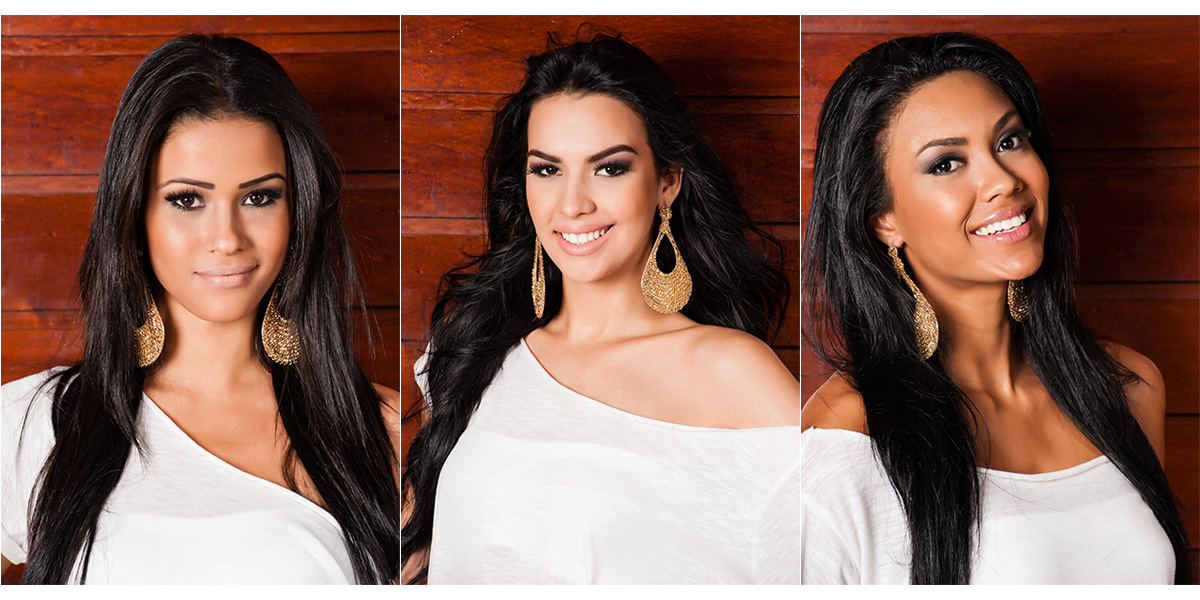 Iasmyne Sampaio - a Miss Acre -, Aline Karla - a Miss Alagoas - e Priscila Winny - a Miss Amapá