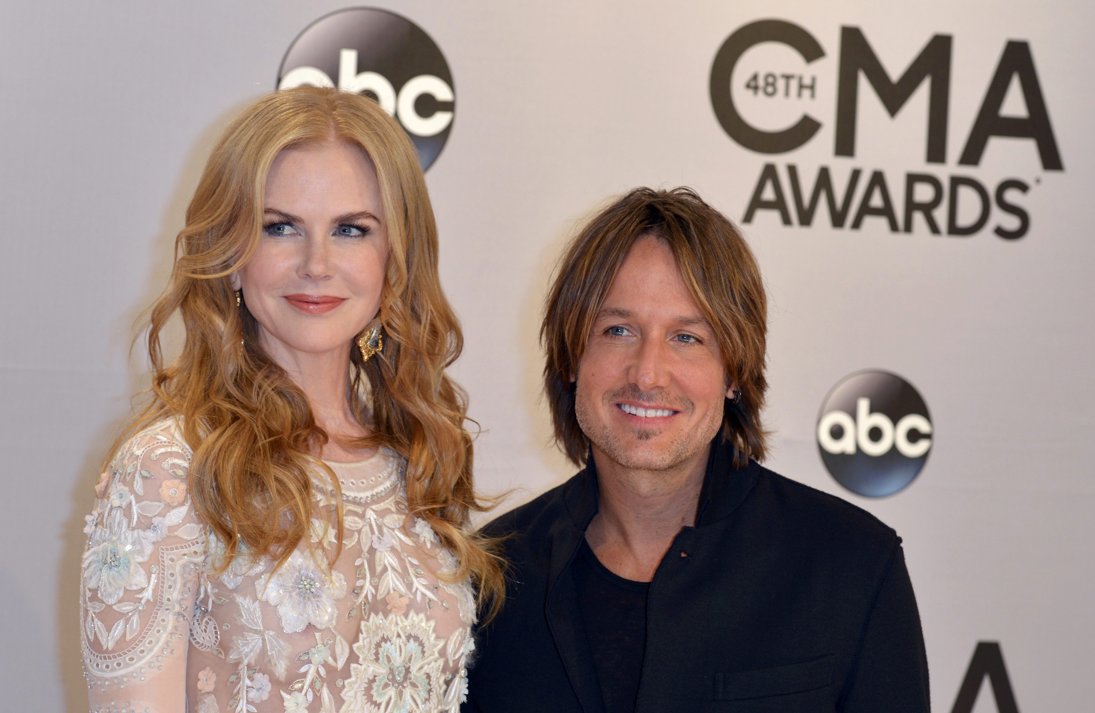 Nicole Kidman e o marido, Keith Urban, em prêmio de música em Nashville, nos Estados Unidos