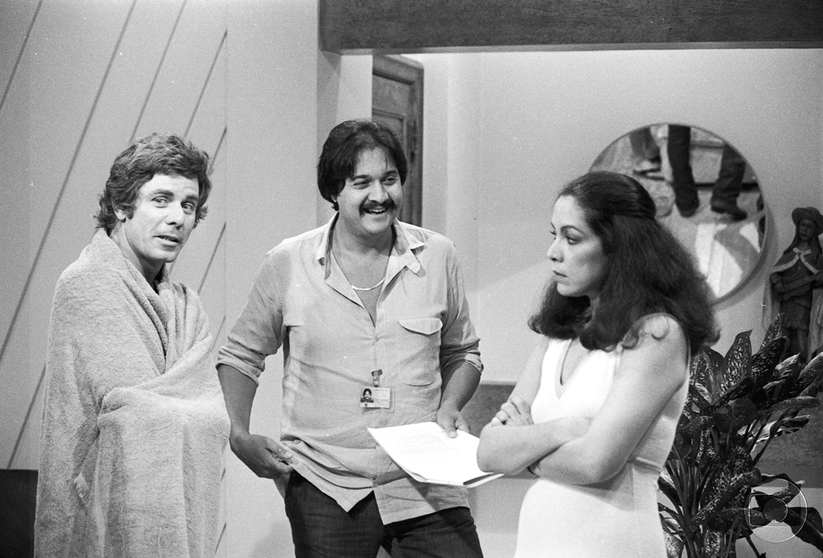 Reginaldo Faria, Roberto Talm e Ângela Leal em "Água Viva" (1980)
