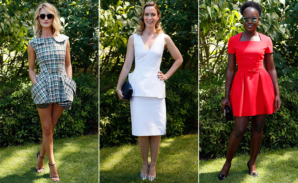 Na primeira fila do desfile da Dior, famosas como Rosie Huntington-Whiteley, Emily Blunt e Lupita Nyong'o