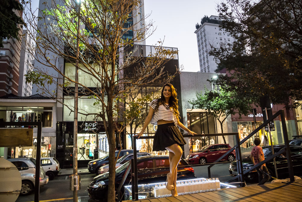 Mari Antunes adora passear pela Oscar Freire, famosa rua de comércio de luxo na capital paulista