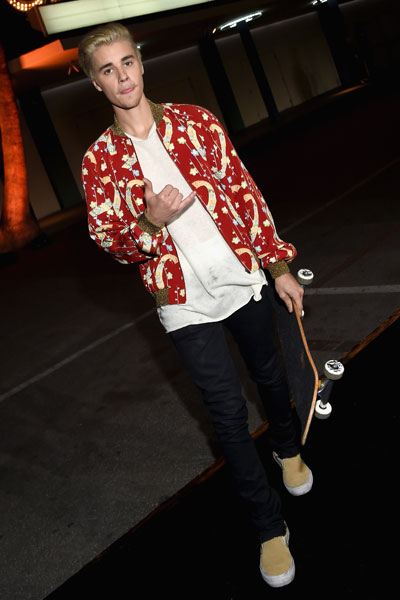 Justin Bieber em evento de moda em Los Angeles, nos Estados Unidos