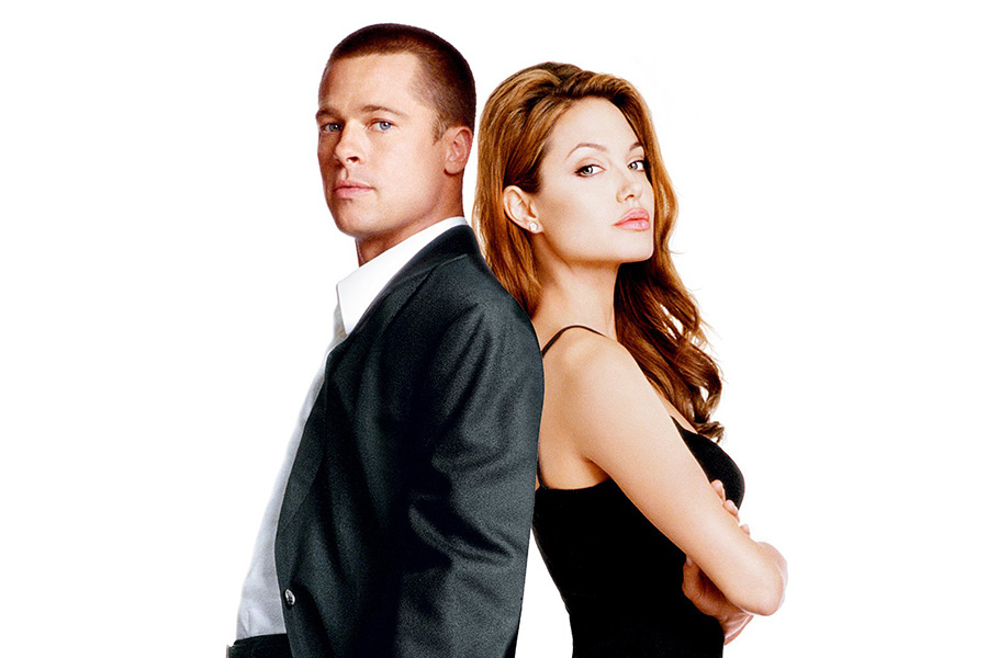 Angelina Jolie e Brad Pitt em Sr. & Sra. Smith, filme de 2005