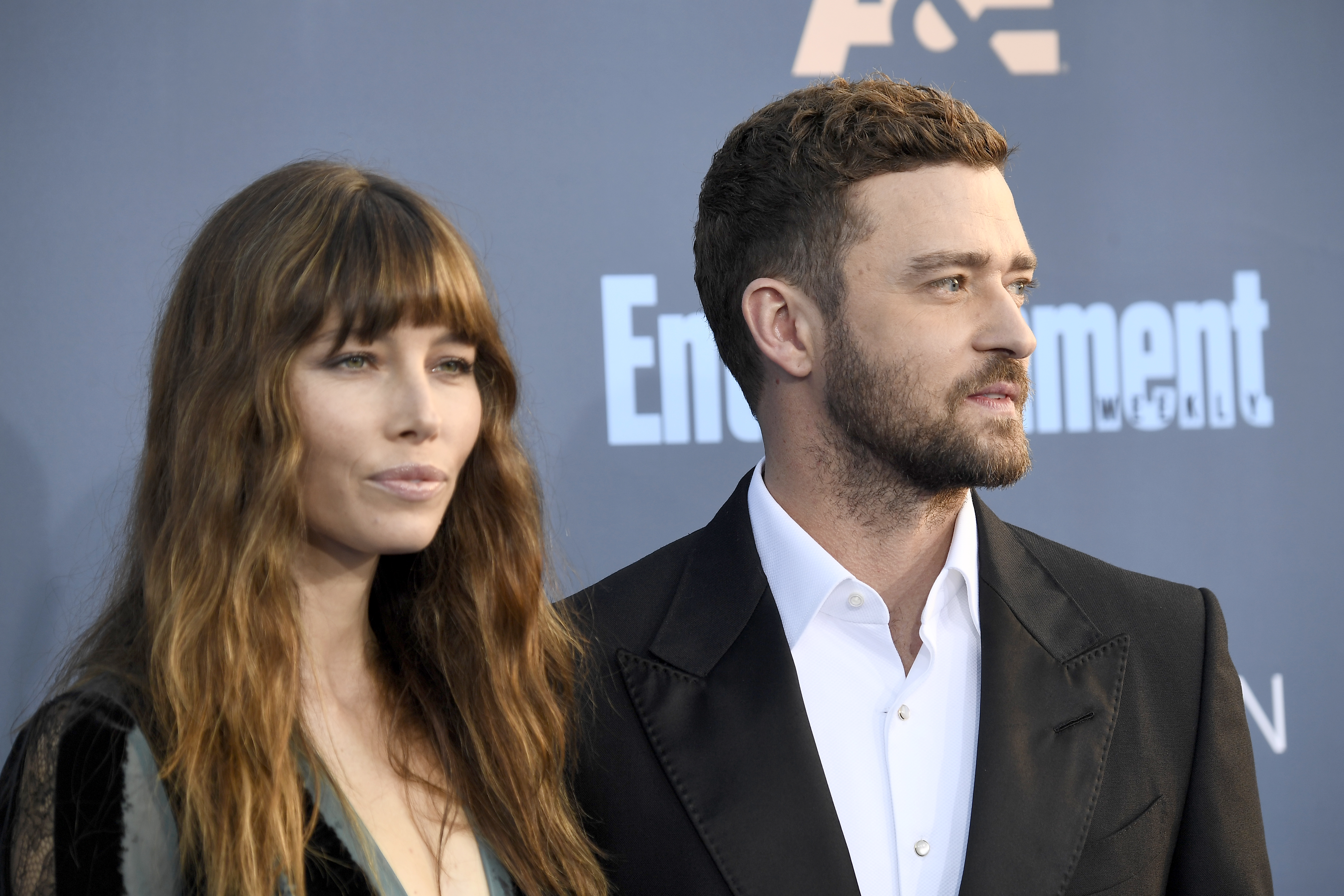 Jessica Biel e Justin Timberlake em prêmio em Los Angeles, nos Estados Unidos