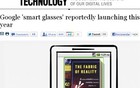Google cria óculos com conexão à web (Reprodução)