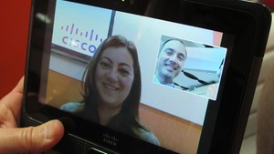 Cius, da Cisco, permite videoconferência (Foto: Gabriel dos Anjos/G1)