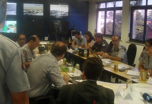 Gabinete de gerenciamento de crise se reúne em SP (Foto: Luciana Bonadio/G1)