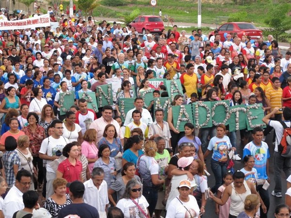 Para o arcebispo metropolitano de Manaus, Dom Luiz Soares Vieira, o evento superou todas as expectativas de participação de público (Foto: Anderson Vasconcelos/G1)