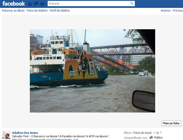 Sátira da chuva em Salvador (Foto: Reprodução/Redes Sociais)