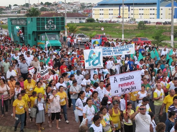 Encerramento do 2° Congresso Missionário Arquidiocesano de Manaus (Foto: Anderson Vasconcelos/G1)