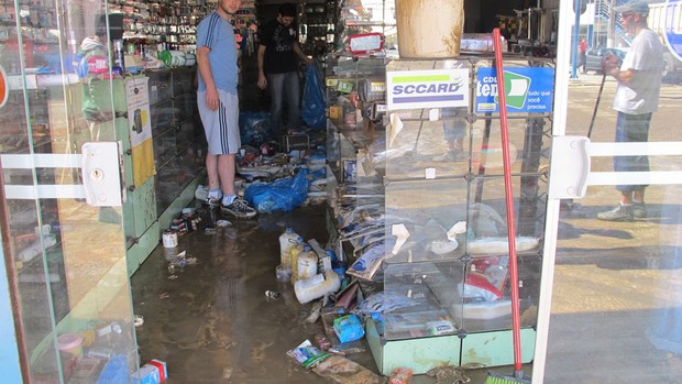 Comerciantes perderam tudo em Rio do Sul (Foto: Rosanne D'Agostino/G1)