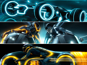 Detalhes de cartazes divulgados do filme 'Tron legacy'.
