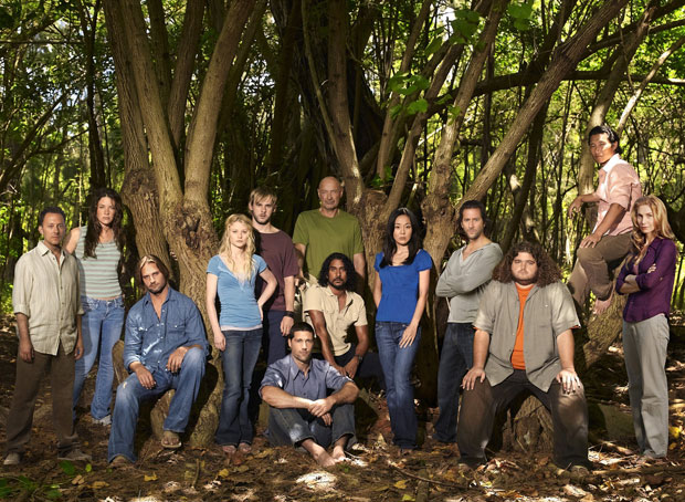 'Lost' no meio: o elenco da série na terceira temporada da  série.