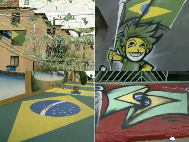 Moradores mostram criatividade na pintura da rua