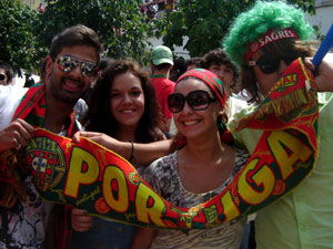 Amigos portugueses na festa