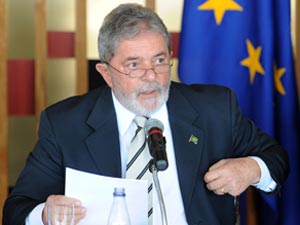 O presidente Lula durante a 4ª Reunião de Cúpula da Parceria Estratégica entre o Brasil e a União Europeia, nesta quarta (14)