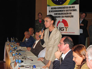 Marina Silva em plenária da UGT