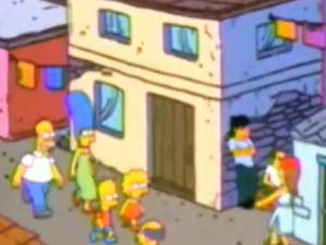 Os Simpsons passeiam por favela brasileira no episódio em que a família visita o Brasil