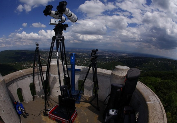 Equipe do 360° World usou torre com vista da cidade para fotografar.