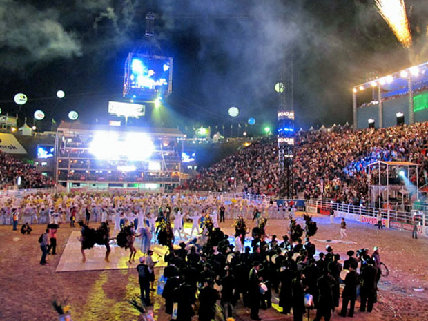 Unidos da Tijuca levou à arena de Barretos uma síntese do desfile que conquistou o título deste ano.