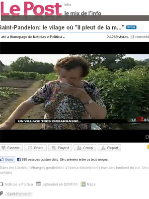 750 habitantes da localidade estão aterrorizados: 'chuva' deixou partes de Saint-Pandelon com ar irrespirável