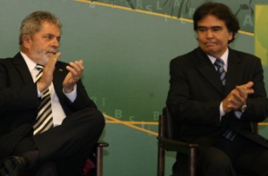Presidente Lula e o ministro da Saúde, José Gomes Temporão, durante evento de plano contra crack nesta segunda-feira (20).