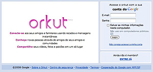 Acesso ao Orkut.
