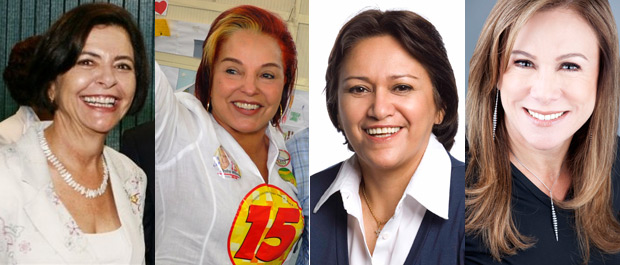 Ana Arraes, Dona Íris, Fátima Bezerra e Teresa Jucá foram campeãs de votos em seus estados