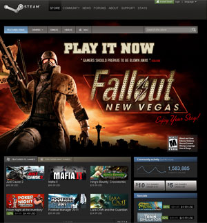 Steam oferece uma grande variedade de jogos para PC e Mac.