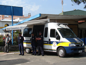 Base da Guarda Civil Metropolitana é montada em Interlagos