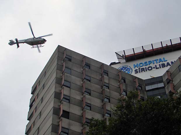Helicóptero com o presidente Lula pousa no Hospital Sírio-Libanês na manhã deste sábado (13)