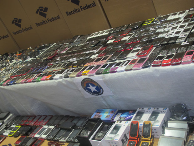 Dos R$ 135 milhões em produtos, celulares representam quase R$ 90 milhões