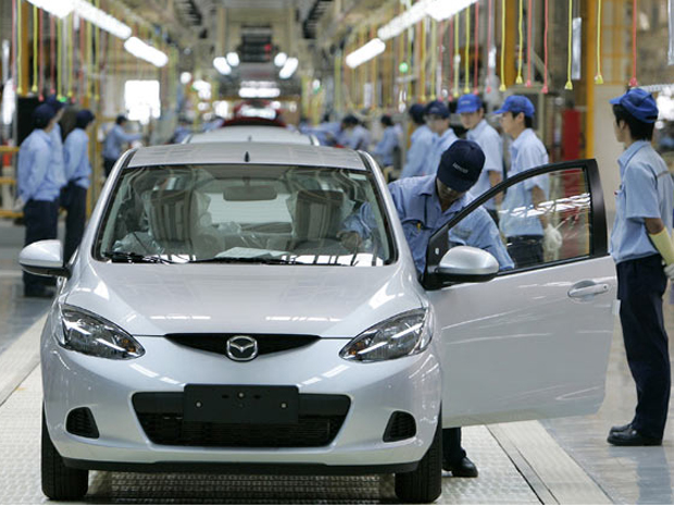 Fábrica da Ford Mazda, na cidade de Nanjing (China) (Foto: Reuters)