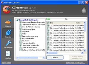 CCleaner remove entradas inválidas no registro do Windows. (Foto: Reprodução)