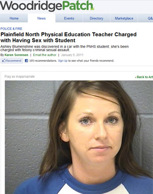 A professora, em imagem divulgada pela polícia e publicada pela imprensa local.