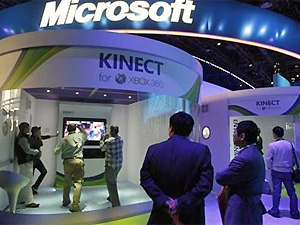 Estande do Kinect na CES 2011 (Foto: Steve Marcus/Reuters)
