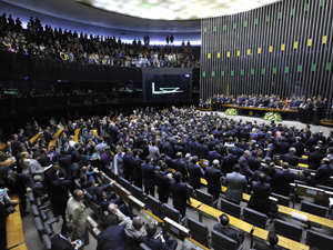 Plenário Ulisses Guimarães durante a posse dos deputados da 54a. Legislatura