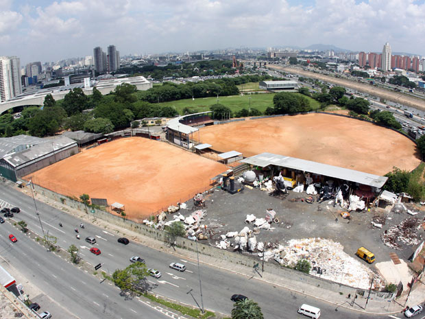 Imagem aérea do local onde será construída a Fábrica do Samba (Foto: Divulgação/SPTuris)