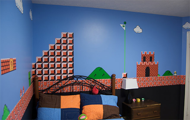 Casey Fleser pinta quarto em tema de Super Mario Bros (Foto: Divulgação/Creative Commons)