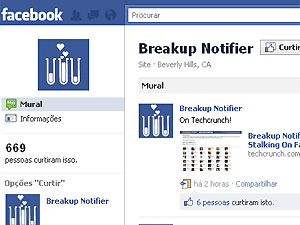 Breakup Notifier, aplicativo para Facebook (Foto: Reprodução/Facebook)