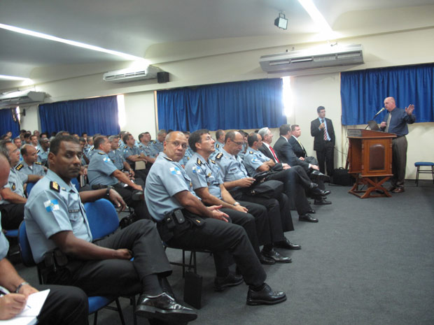 Policiais militares participaram de evento do FBI (Foto: Thamine Leta/G1)