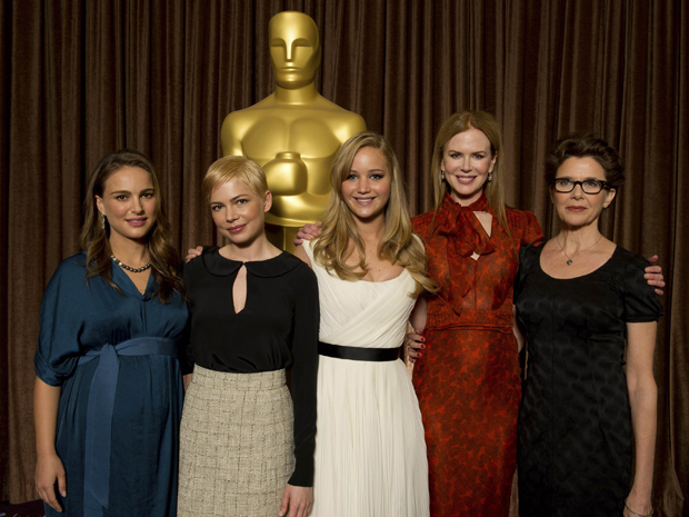 Natalie Portman, Michelle Williams, Jennifer Lawrence, Nicole Kidman e Annette Bening: as musas do Oscar 2011. (Foto: Reuters)