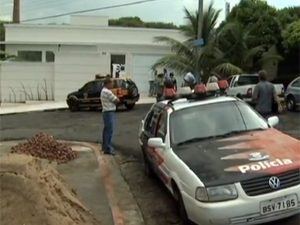 Crime mobilizou a polícia de Piracicaba  (Foto: Reprodução/TV Globo)