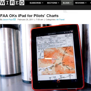 Mapas antes feitos em papel poderão ser consultados pelo iPad (Foto: Reprodução/Wired)